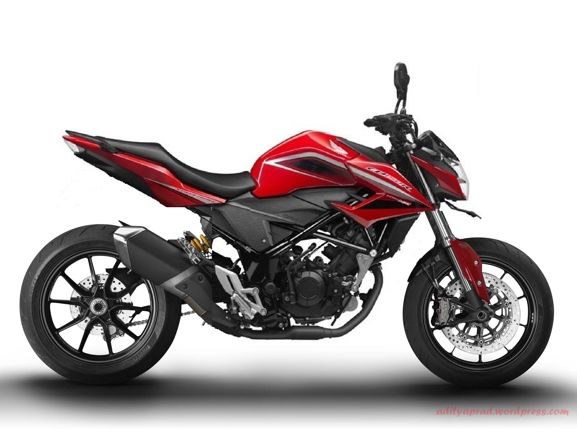 Konsep Modif Honda New CB150R Berkaki Ducati Hypermotard